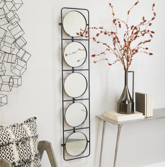 Deco Marche Black 58"Grid Frame Wall Mirror-4