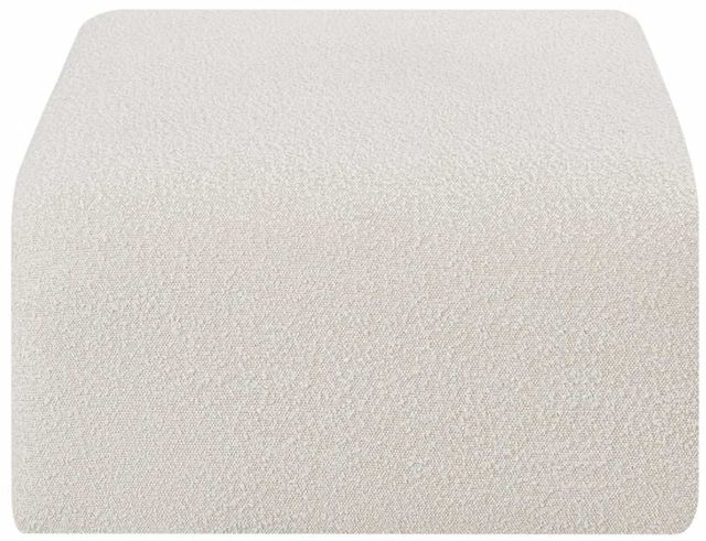Meridian Furniture Arc Cream Boucle Ottoman-2
