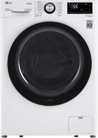 LG 2.4 Cu. Ft. White Smart Wi-Fi Enabled Compact Front Load Washer with Built-In Intelligence