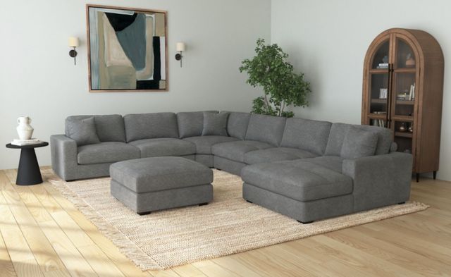 Elements International Arizona 7-Piece Steno Charcoal Right-Arm Facing Sectional and Chaise-1
