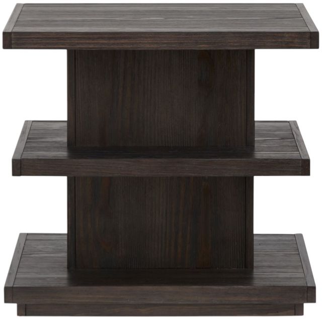 Magnussen Home® Shaffer Velvet Roast Brown Rectangular End Table-2