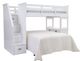 Elements International Hampton Kids White Twin/Full Loft Bed with Staircase and Desk-1