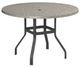 Homecrest™ Outdoor Living Customizable Shadow Rock Aluminum/Stone 42" Round Outdoor Balcony Table with Universal Base and Umbrella Hole-0