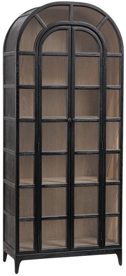 Classic Home Waverly Loft Black Display Cabinet-0