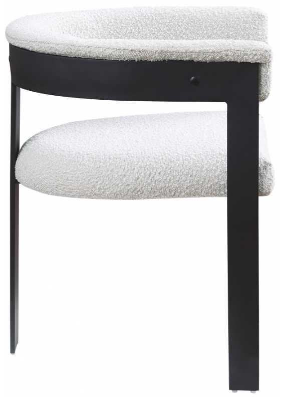 Meridian Furniture Romeo Cream/Matte Black Dining Arm Chair-2