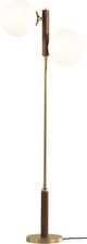 Four Hands Colome Aged Brass/Natural Walnut Floor Lamp-4
