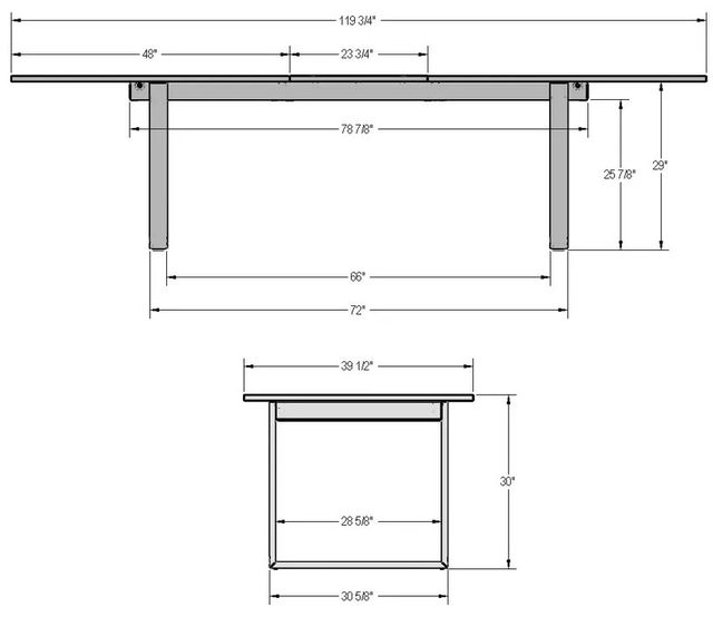 Amisco Customizable Burton 120" Dining Table-3