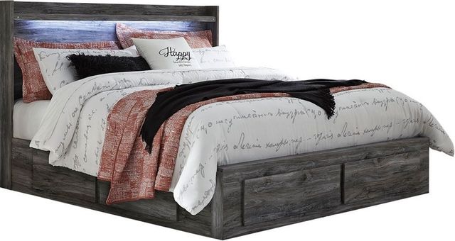 Signature Design by Ashley® Baystorm 5-Piece Gray Queen Panel Storage Bed Set-1