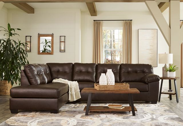 Signature Design by Ashley® Donlen 2-Piece Chocolate Left-Arm Facing Sofa Sectional and Chaise-4