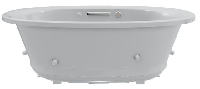 KOHLER® Underscore® Biscuit 60" x 36" Drop-In Heated BubbleMassage™ Air Bath with Whirlpool-2