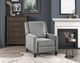 Homelegance® Banks Gray Manual Push Back Recliner-1