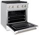ZLINE Paramount 30" Satin Stainless Steel Pro Style Dual Fuel Range with White Matte Door-3