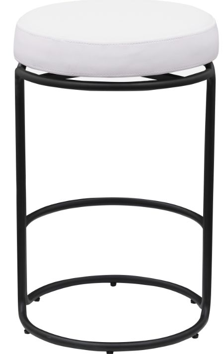 Meridian Furniture Madison Cream/Matte Black Leather Counter Stool-2