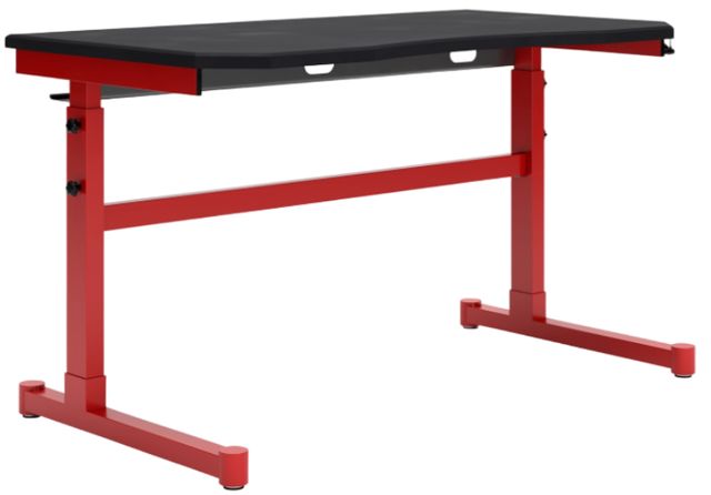 Signature Design by Ashley® Lynxtyn Black/Red Adjustable Height Office Desk-0