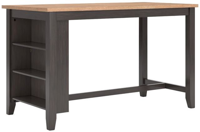 Signature Design by Ashley® Gesthaven Natural Counter Height Dining Table with Dark Brown Base-0