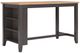 Signature Design by Ashley® Gesthaven Natural Counter Height Dining Table with Dark Brown Base-0
