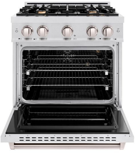 ZLINE Classic 30" Satin Stainless Steel Pro Style Gas Range-1
