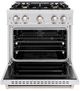 ZLINE Classic 30" Satin Stainless Steel Pro Style Gas Range-1