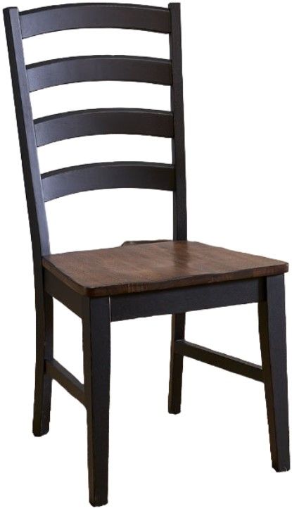 A-America® Stormy Ridge Chickory/Slate Black Ladderback Dining Side Chair-0