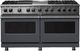 Viking® 5 Series 60" Cast Black Pro Style Dual Fuel Range with 12" Griddle and 12" Grill-0