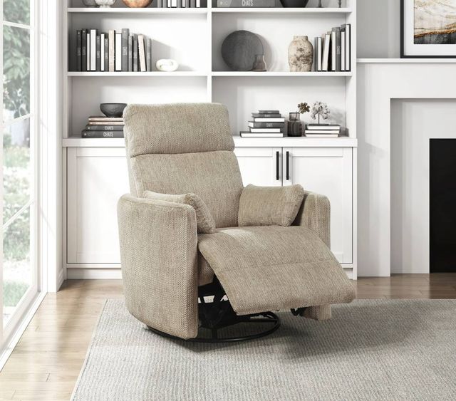 Homelegance® Tinley Brown Manual Swivel Glider Reclining Chair-1