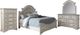 Liberty Furniture Magnolia Manor 4-Piece Antique White/Gray Queen Upholstered Panel Bedroom Set-0