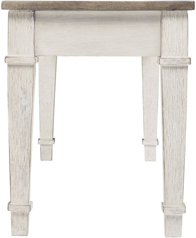 Signature Design by Ashley® Skempton Distressed Grayish White Storage Bench-3