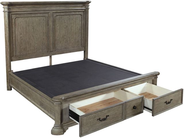 aspenhome® Hamilton Briarsmoke California King Panel Storage Bed-1