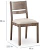 Bassett® Furniture Origins Spence Fog Dining Chair with Nomad Bone Upholstered Seat-3