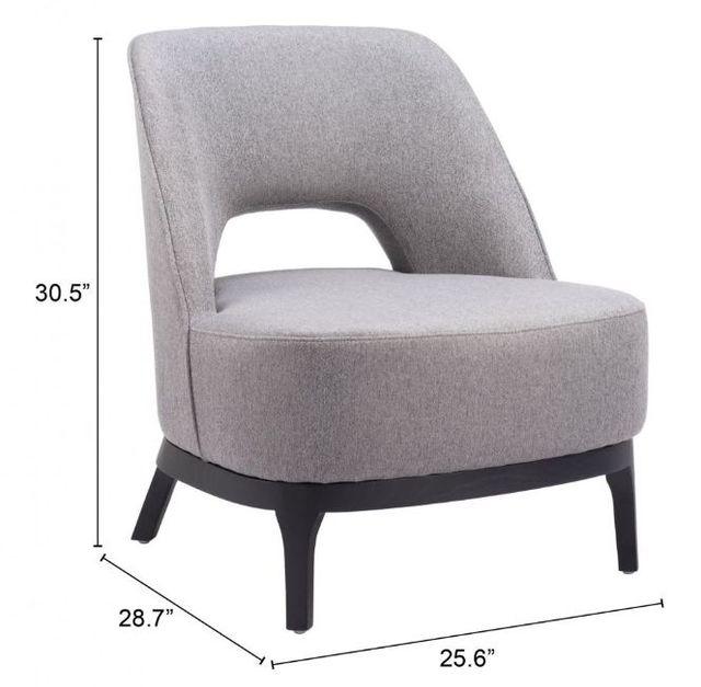 Zuo® Modern Mistley Gray Accent Chair-1
