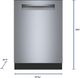 Bosch® 500 Series 24'' Anti Fingerprint Stainless Steel Top Control Built-In Dishwasher-1