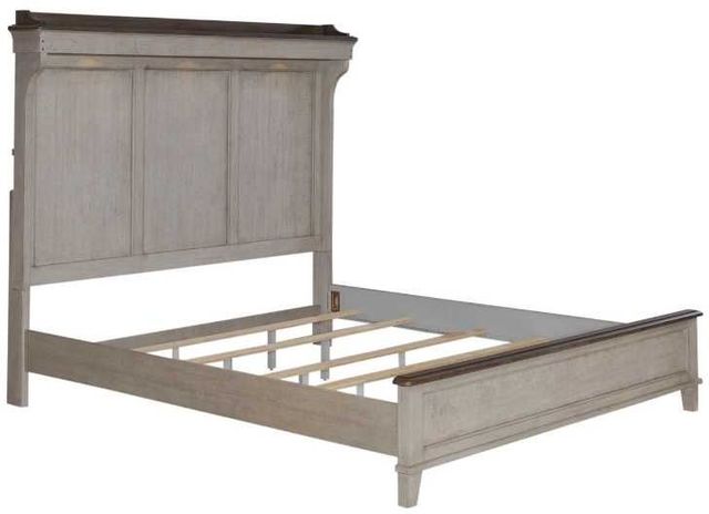 Liberty Furniture Ivy Hollow 5-Piece Dusty Taupe/Weathered Linen King Mantle Bedroom Set-2