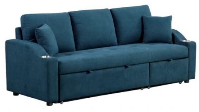 Furniture of America® Royden Blue Sleeper Sofa-0