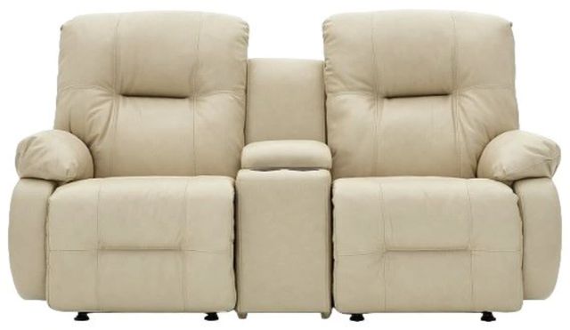 Best® Home Furnishings Customizable Brinley Leather Manual Rocker Reclining Loveseat with Console-1