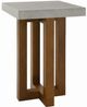 ACME Furniture Gray End Table with Walnut Base-0