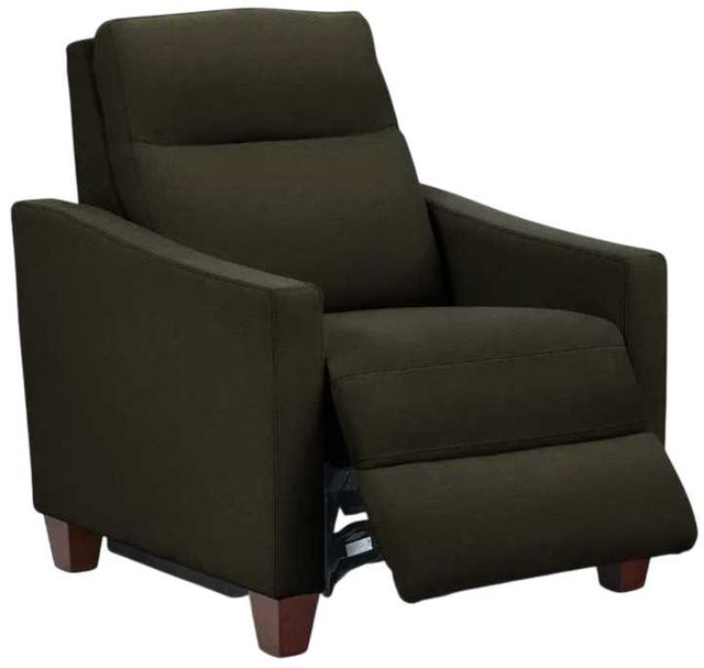 La-Z-Boy® Quinault Olive Leather Power Reclining Chair with Headrest-3