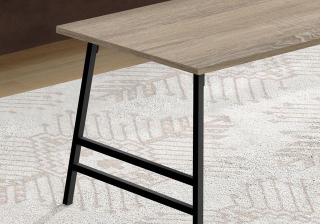 Monarch Specialties Inc. Dark Taupe 40"L Coffee Table with Metal A-Frame Legs -2
