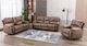 Mazin Furniture Easton Light Brown Manual Reclining Sofa-2