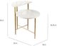 Steve Silver Co. Patna White Side Table with Brass Base-2
