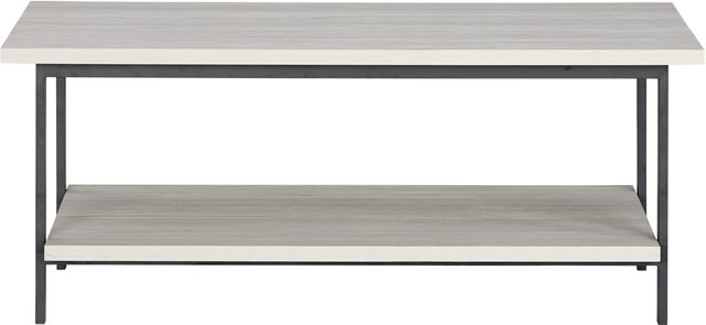 Signature Design by Ashley® Bayflynn Whitewash Coffee Table with Gray Framework-1
