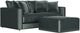 Jackson Furniture Remington 3-Piece Pine Small Spaced Sectional with Ottoman-0