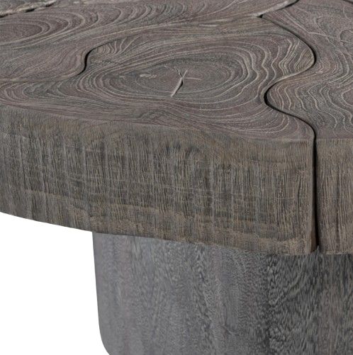 Bernhardt Kaya Bernhardt Exteriors Smoked Truffle Wooden Outdoor Cocktail Table-2