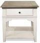 Riverside Furniture Myra Natural Leg Side Table with Paperwhite Base-1