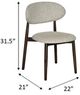 Nest Home Collections Erica Carob/Paloma Gray Dining Chair-3