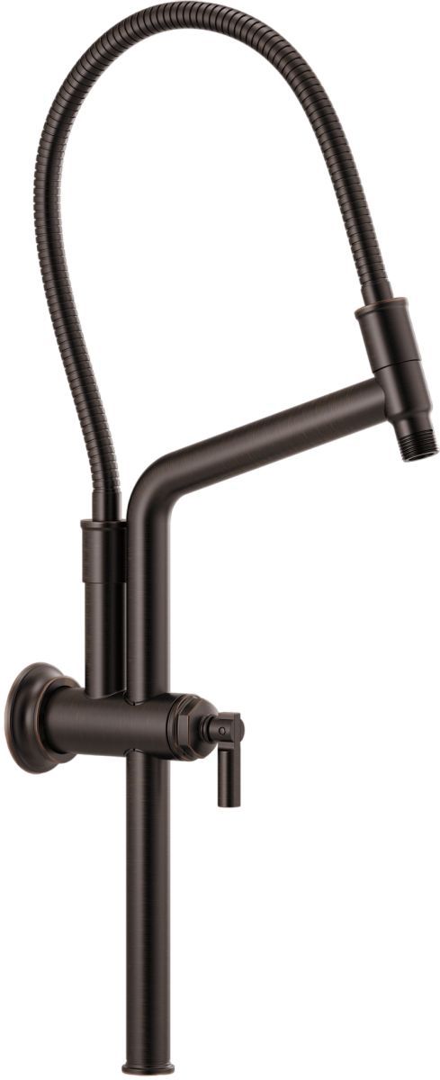 Brizo Essential™ Venetian Bronze® 10.44" Classic Slide Bar Shower Arm and Flange-0