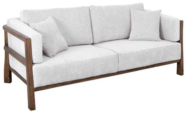 International Furniture Direct Roots Stained Brown/White Upholstered Loveseat-0