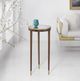 Modern History Somerset Bay Home Lyon Glass Top Spot Table with Brown Base-1