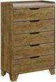 Coaster® Henderson 5-Piece Medium Oak Queen Panel Bookcase Bedroom Set-4