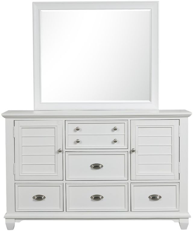 New Classic® Home Furnishings Jamestown White Dresser and Mirror Set-2