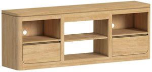 Elements International Rosalie Natural 71" TV Console without Fireplace Insert